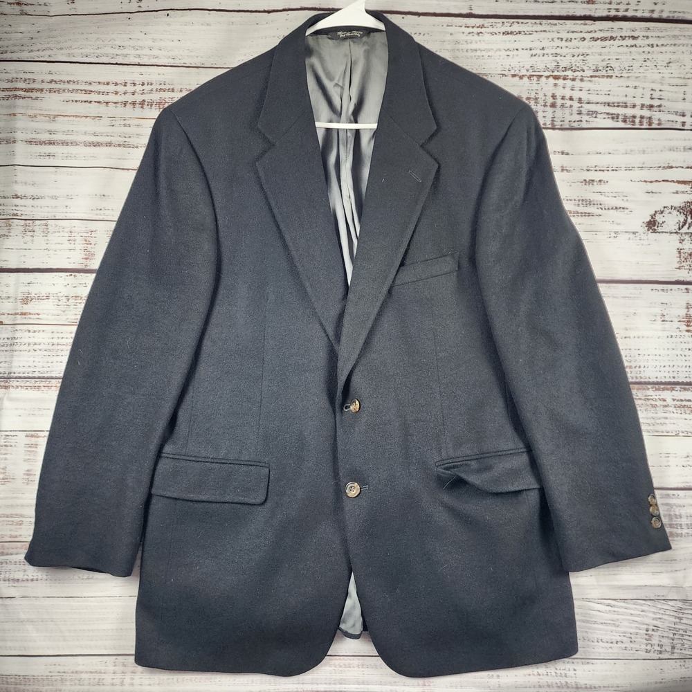 Joseph & Lyman Bloomingdale's 100% Cashmere Blazer 42R Black 2-Button Sport Coat